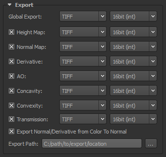 The Export Tabs Settings